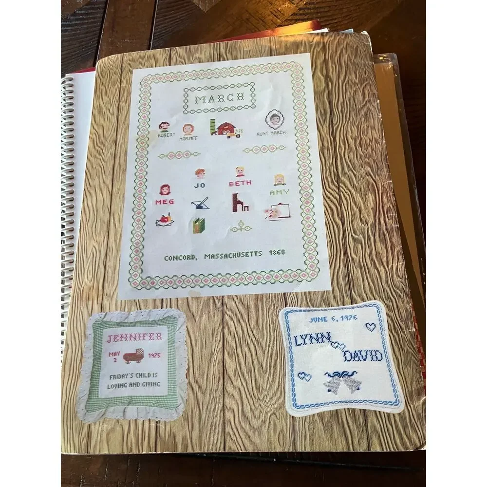 Lot of 8 Cross Stitch & Needlework Pattern‎ Books Christmas Samplers Sweaters
